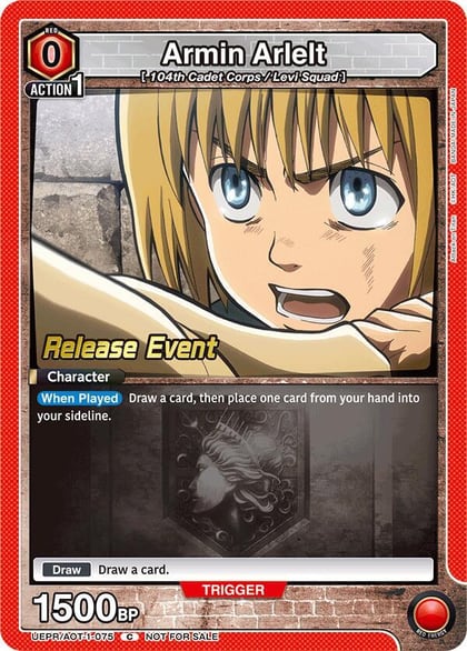 Armin Arlelt (075), UE10BT: Attack on Titan Release Event Cards UEPR/AOT-1-075