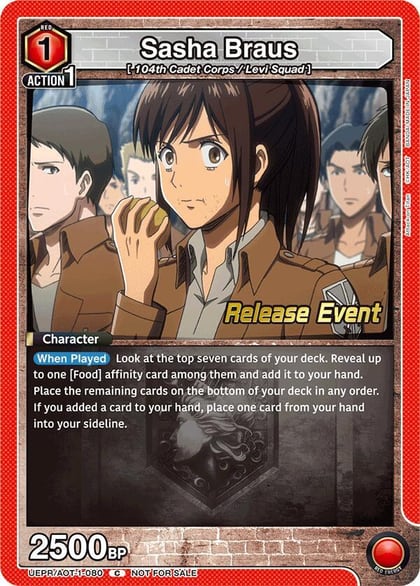 Sasha Braus (080), UE10BT: Attack on Titan Release Event Cards UEPR/AOT-1-080