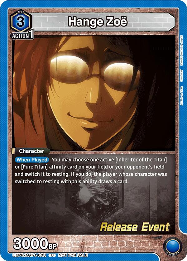 Hange Zoe (003), UE10BT: Attack on Titan Release Event Cards UEPR/AOT-1-003