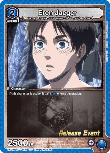Eren Jaeger (026), UE10BT: Attack on Titan Release Event Cards UEPR/AOT-1-026