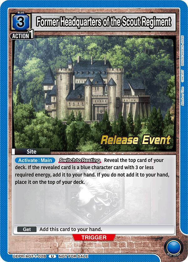 Former Headquarters of the Scout Regiment, UE10BT: Attack on Titan Release Event Cards UEPR/AOT-1-028