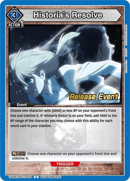Historia's Resolve, UE10BT: Attack on Titan Release Event Cards UEPR/AOT-1-033
