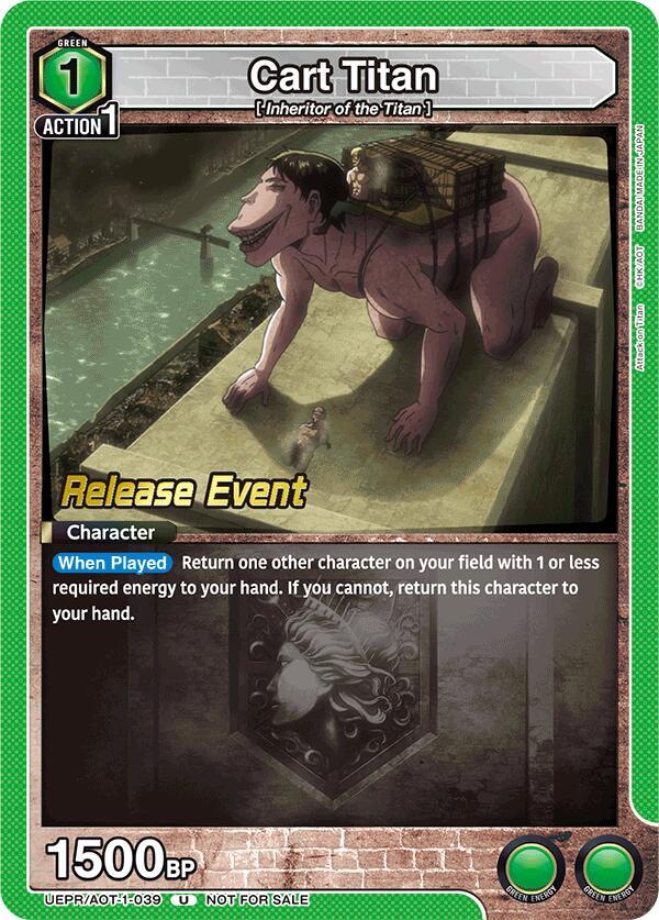Cart Titan, UE10BT: Attack on Titan Release Event Cards UEPR/AOT-1-039