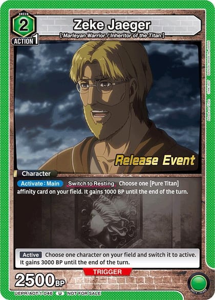 Zeke Jaeger (046), UE10BT: Attack on Titan Release Event Cards UEPR/AOT-1-046