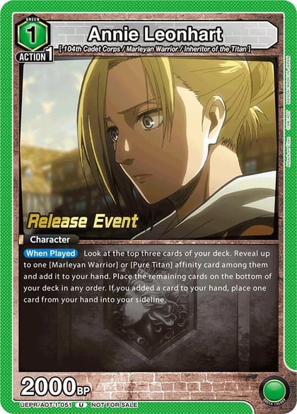Annie Leonhart (051), UE10BT: Attack on Titan Release Event Cards UEPR/AOT-1-051