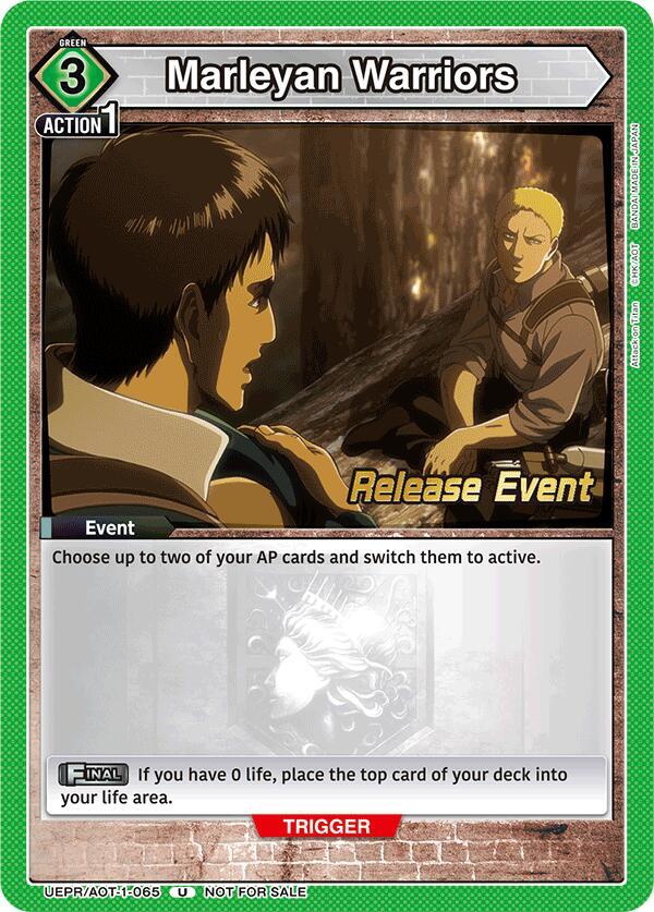Marleyan Warriors, UE10BT: Attack on Titan Release Event Cards UEPR/AOT-1-065
