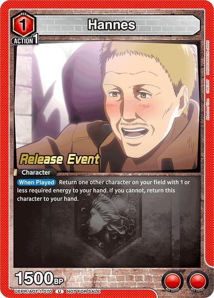 Hannes, UE10BT: Attack on Titan Release Event Cards UEPR/AOT-1-070