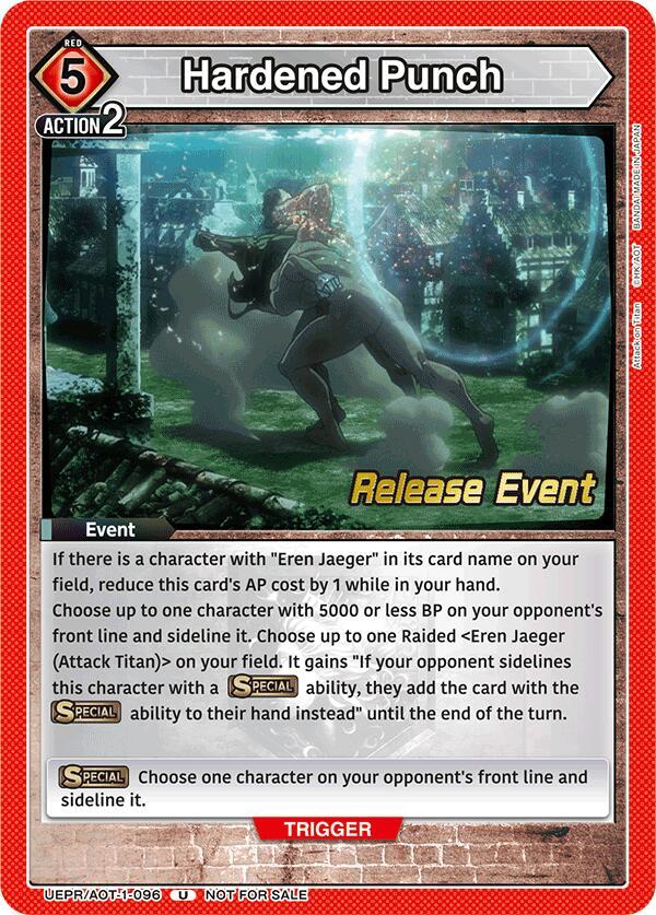 Hardened Punch, UE10BT: Attack on Titan Release Event Cards UEPR/AOT-1-096
