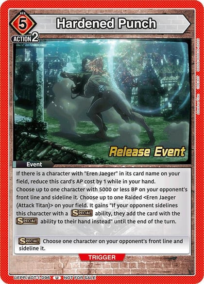 Hardened Punch, UE10BT: Attack on Titan Release Event Cards UEPR/AOT-1-096