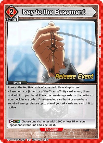 Key to the Basement, UE10BT: Attack on Titan Release Event Cards UEPR/AOT-1-098