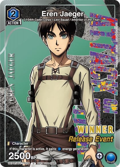 Eren Jaeger (Release Event Winner), UE10BT: Attack on Titan Release Event Cards UEPR/AOT-1-026