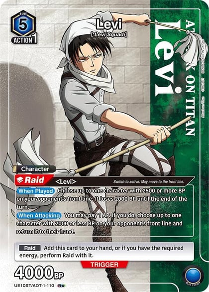 Levi (R*), UE10ST: Attack on Titan Starter Deck UE10ST/AOT-1-110