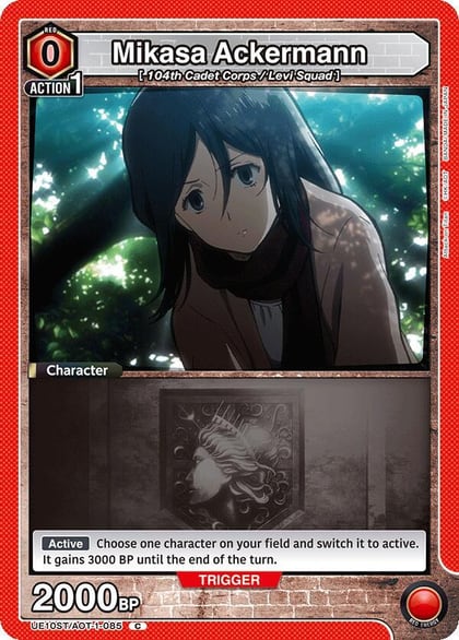 Mikasa Ackermann (085), UE10ST: Attack on Titan Starter Deck UE10ST/AOT-1-085