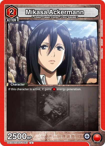 Mikasa Ackermann (087), UE10ST: Attack on Titan Starter Deck UE10ST/AOT-1-087