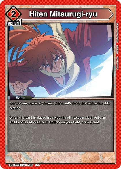 Hiten Mitsurugi-ryu, UE11BT: Rurouni Kenshin UE11BT/RNK-1-098