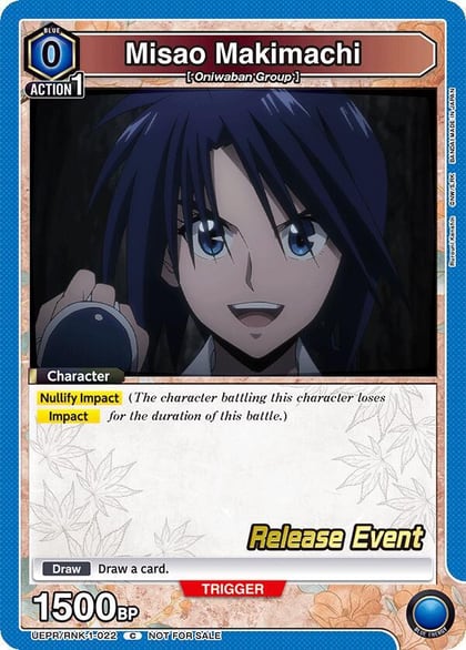 Misao Makimachi (022), UE11BT: Rurouni Kenshin Release Event Cards UEPR/RNK-1-022