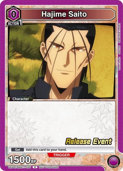 Hajime Saito (035), UE11BT: Rurouni Kenshin Release Event Cards UEPR/RNK-1-035