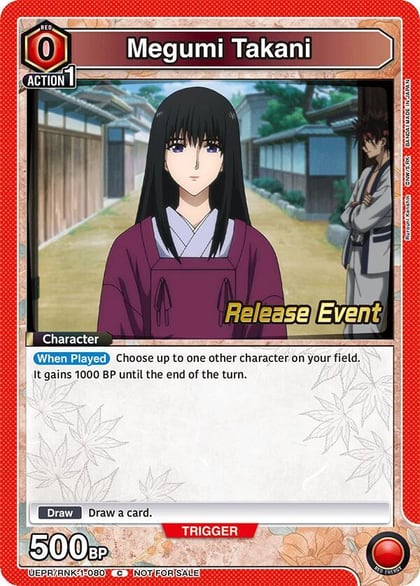 Megumi Takani (080), UE11BT: Rurouni Kenshin Release Event Cards UEPR/RNK-1-080