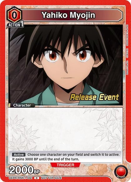Yahiko Myojin (091), UE11BT: Rurouni Kenshin Release Event Cards UEPR/RNK-1-091