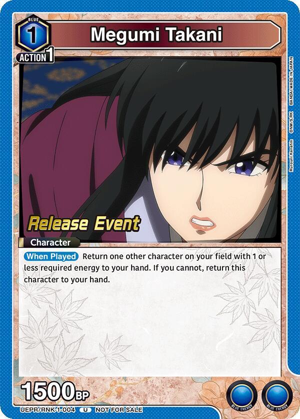 Megumi Takani (004), UE11BT: Rurouni Kenshin Release Event Cards UEPR/RNK-1-004
