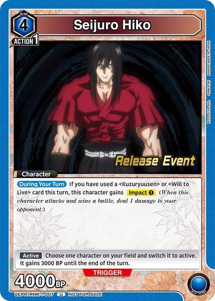 Seijuro Hiko (007), UE11BT: Rurouni Kenshin Release Event Cards UEPR/RNK-1-007