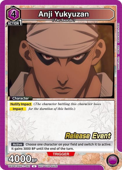 Anji Yukyuzan, UE11BT: Rurouni Kenshin Release Event Cards UEPR/RNK-1-061