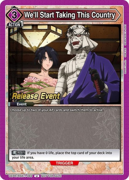 We'll Start Taking This Country, UE11BT: Rurouni Kenshin Release Event Cards UEPR/RNK-1-065