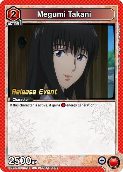 Megumi Takani (081), UE11BT: Rurouni Kenshin Release Event Cards UEPR/RNK-1-081