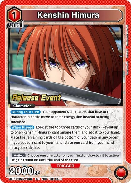 Kenshin Himura (086), UE11BT: Rurouni Kenshin Release Event Cards UEPR/RNK-1-086