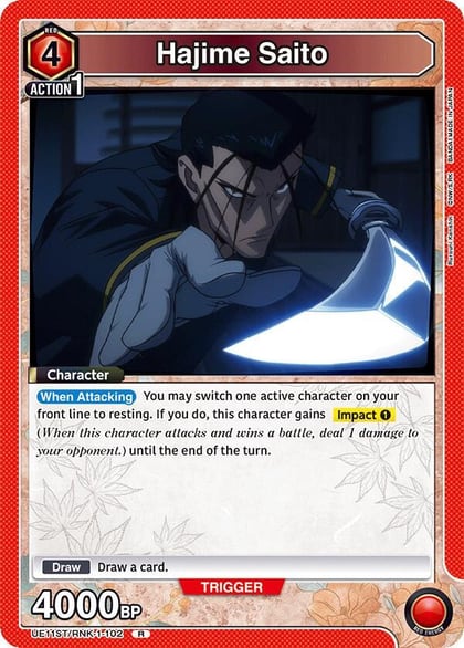 Hajime Saito (102), UE11ST: Rurouni Kenshin Starter Deck UE11ST/RNK-1-102