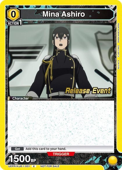 Mina Ashiro (001), UE12BT: Kaiju No. 8 Release Event Cards UEPR/KJ8-1-001