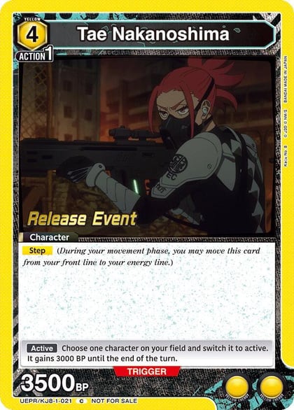 Tae Nakanoshima, UE12BT: Kaiju No. 8 Release Event Cards UEPR/KJ8-1-021