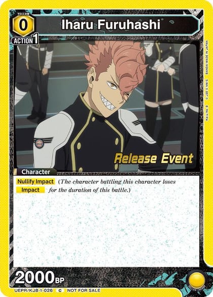 Iharu Furuhashi (026), UE12BT: Kaiju No. 8 Release Event Cards UEPR/KJ8-1-026