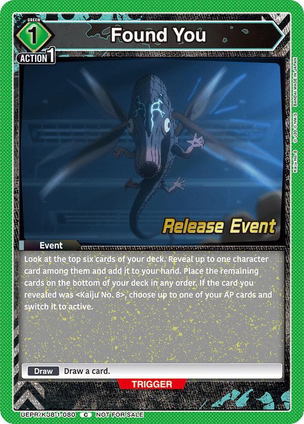 Found You, UE12BT: Kaiju No. 8 Release Event Cards UEPR/KJ8-1-080