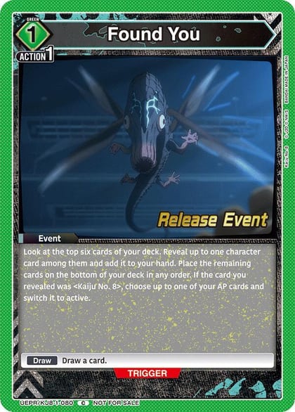 Found You, UE12BT: Kaiju No. 8 Release Event Cards UEPR/KJ8-1-080