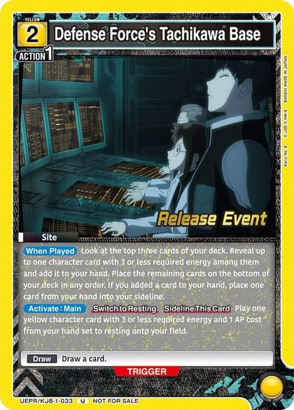 Defense Force's Tachikawa Base, UE12BT: Kaiju No. 8 Release Event Cards UEPR/KJ8-1-033