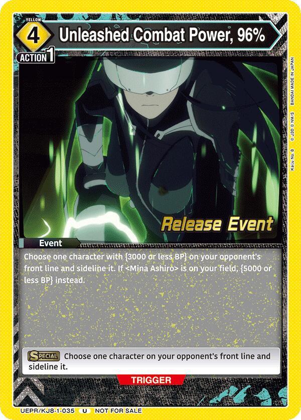 Unleashed Combat Power, 96%, UE12BT: Kaiju No. 8 Release Event Cards UEPR/KJ8-1-035