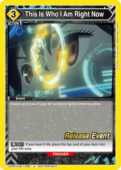 This Is Who I Am Right Now, UE12BT: Kaiju No. 8 Release Event Cards UEPR/KJ8-1-036