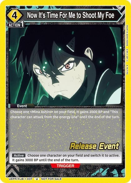 Now It's Time For Me to Shoot My Foe, UE12BT: Kaiju No. 8 Release Event Cards UEPR/KJ8-1-037