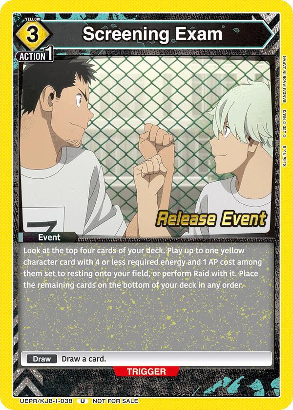 Screening Exam, UE12BT: Kaiju No. 8 Release Event Cards UEPR/KJ8-1-038