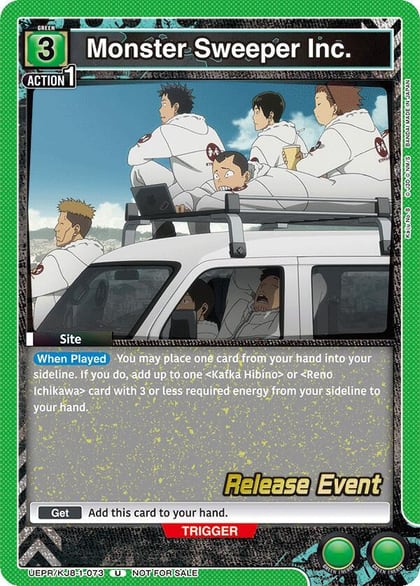 Monster Sweeper Inc., UE12BT: Kaiju No. 8 Release Event Cards UEPR/KJ8-1-073