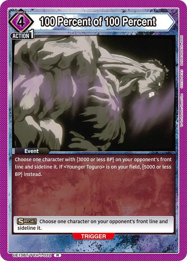 100 Percent of 100 Percent, UE13BT: Yu Yu Hakusho: Ghost Files UE13BT/YYH-1-032