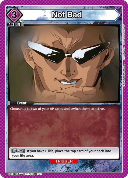 Not Bad, UE13BT: Yu Yu Hakusho: Ghost Files UE13BT/YYH-1-033
