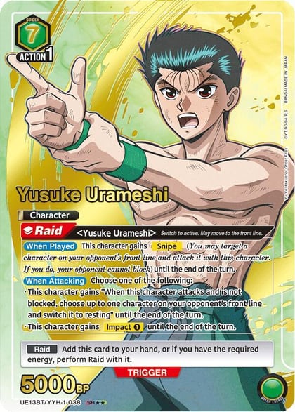 Yusuke Urameshi (038) (SR**), UE13BT: Yu Yu Hakusho: Ghost Files UE13BT/YYH-1-038