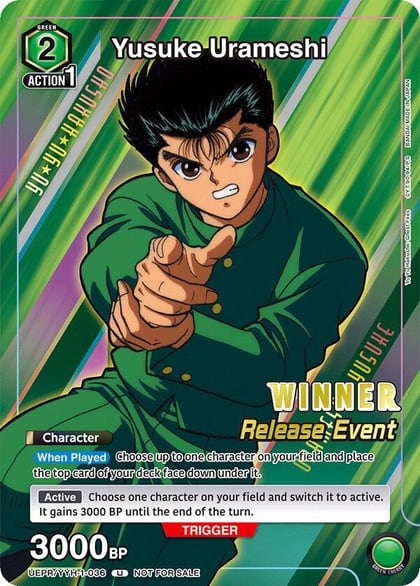 Yusuke Urameshi (Release Event Winner), UE13BT: Yu Yu Hakusho: Ghost Files Release Event Cards UEPR/YYH-1-036