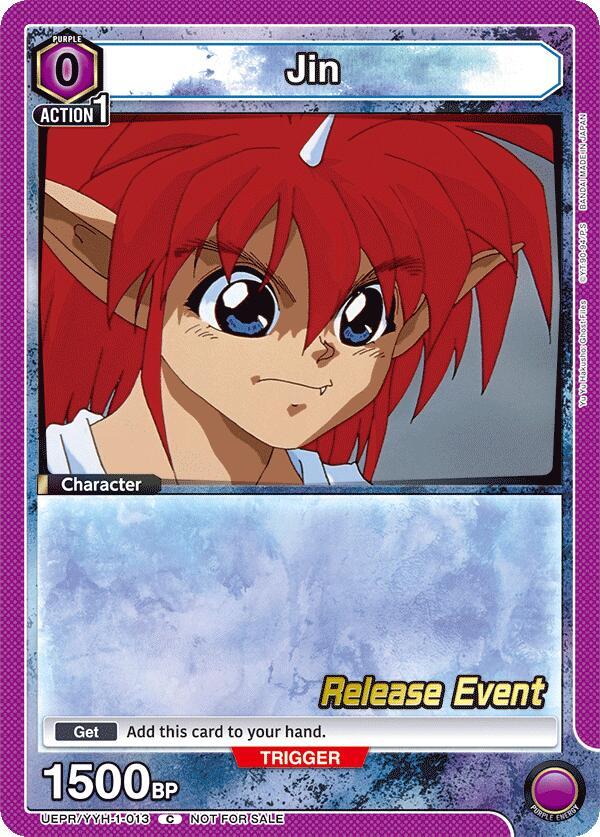 Jin (013), UE13BT: Yu Yu Hakusho: Ghost Files Release Event Cards UEPR/YYH-1-013