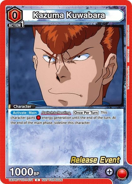 Kazuma Kuwabara (074), UE13BT: Yu Yu Hakusho: Ghost Files Release Event Cards UEPR/YYH-1-074