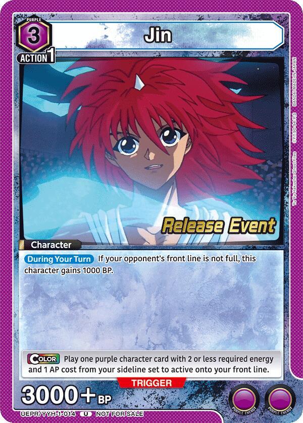 Jin (014), UE13BT: Yu Yu Hakusho: Ghost Files Release Event Cards UEPR/YYH-1-014