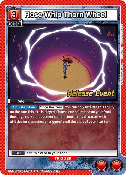 Rose Whip Thorn Wheel, UE13BT: Yu Yu Hakusho: Ghost Files Release Event Cards UEPR/YYH-1-093