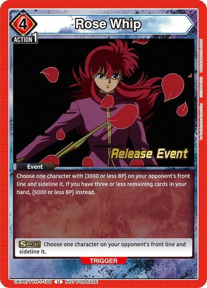 Rose Whip, UE13BT: Yu Yu Hakusho: Ghost Files Release Event Cards UEPR/YYH-1-100